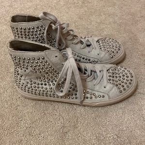 ONLY WORN A FEW TIMES- star blinged hightop sneakers